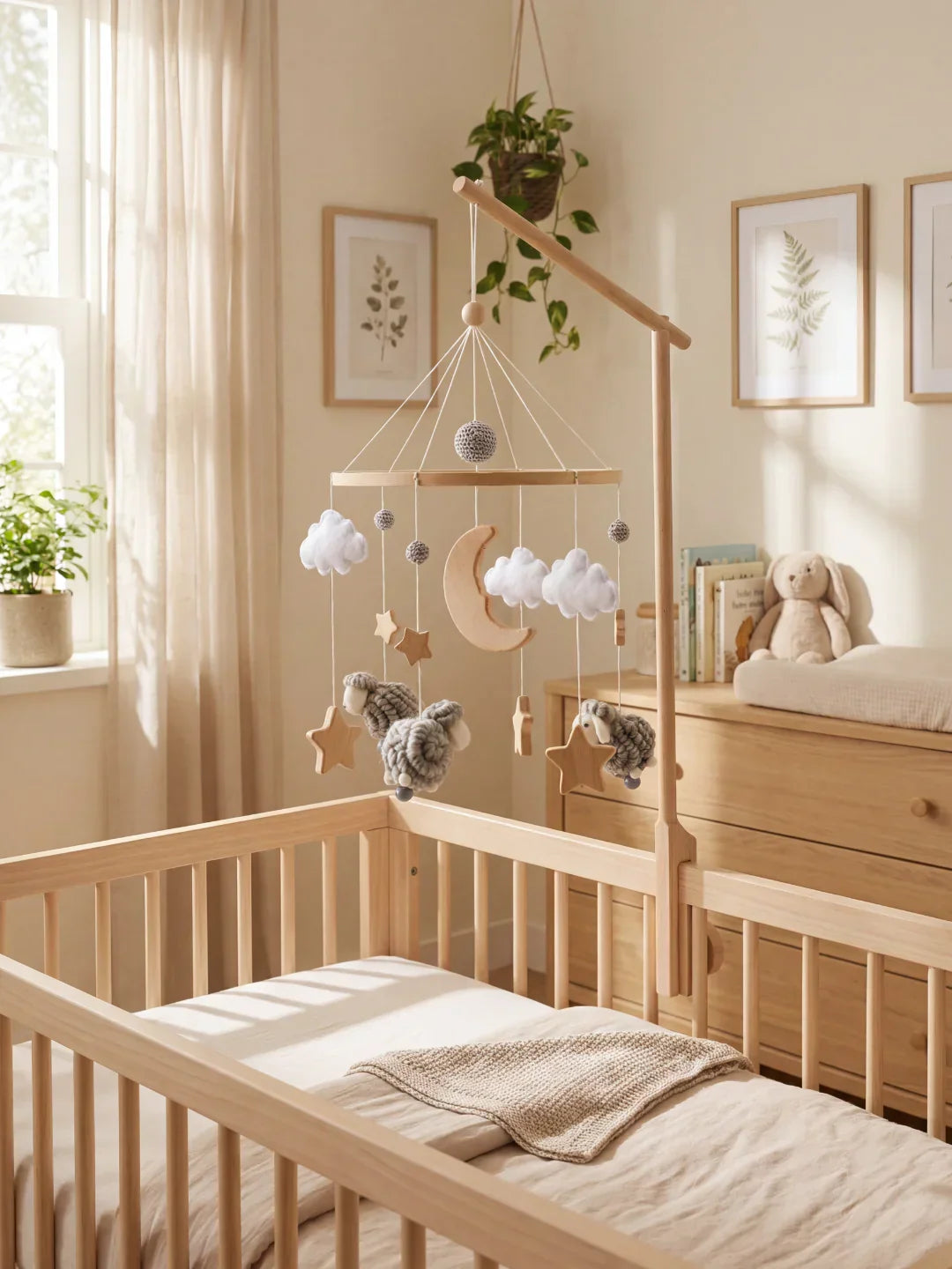 Wooden Baby Mobile For Crib And Nursery Room Decor