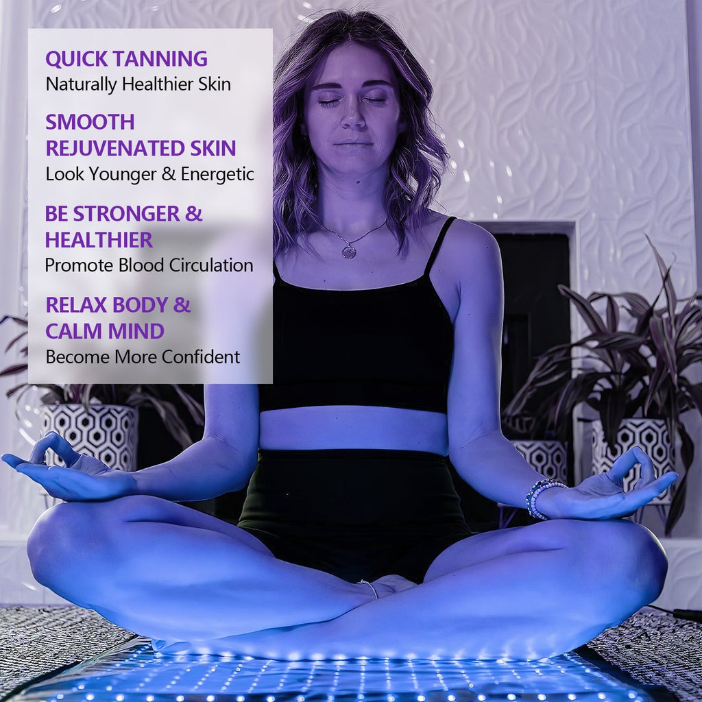 Portable Blue Light Tanning Mat for a Year-Round Sun-Kissed Glow