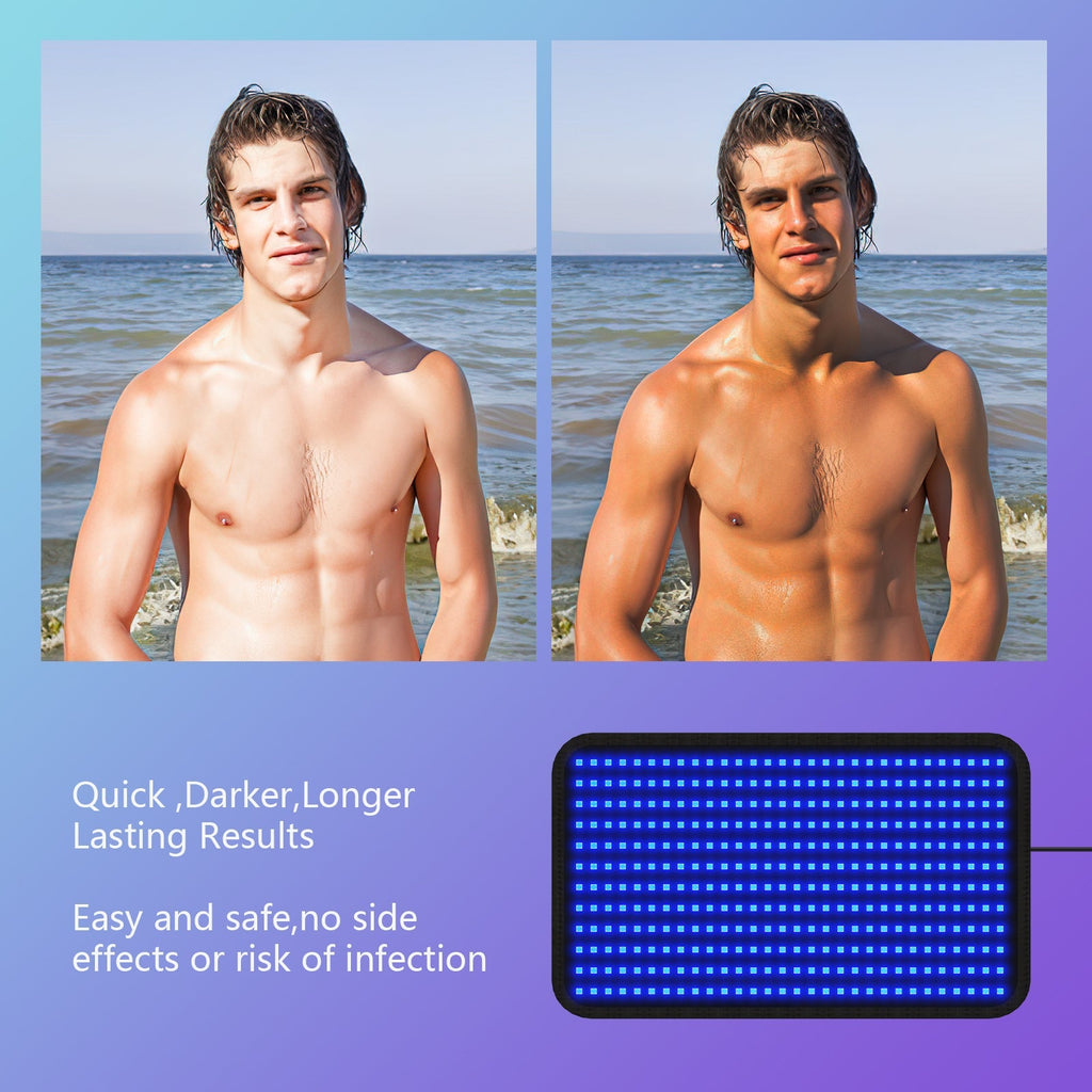 Portable Blue Light Tanning Mat for a Year-Round Sun-Kissed Glow
