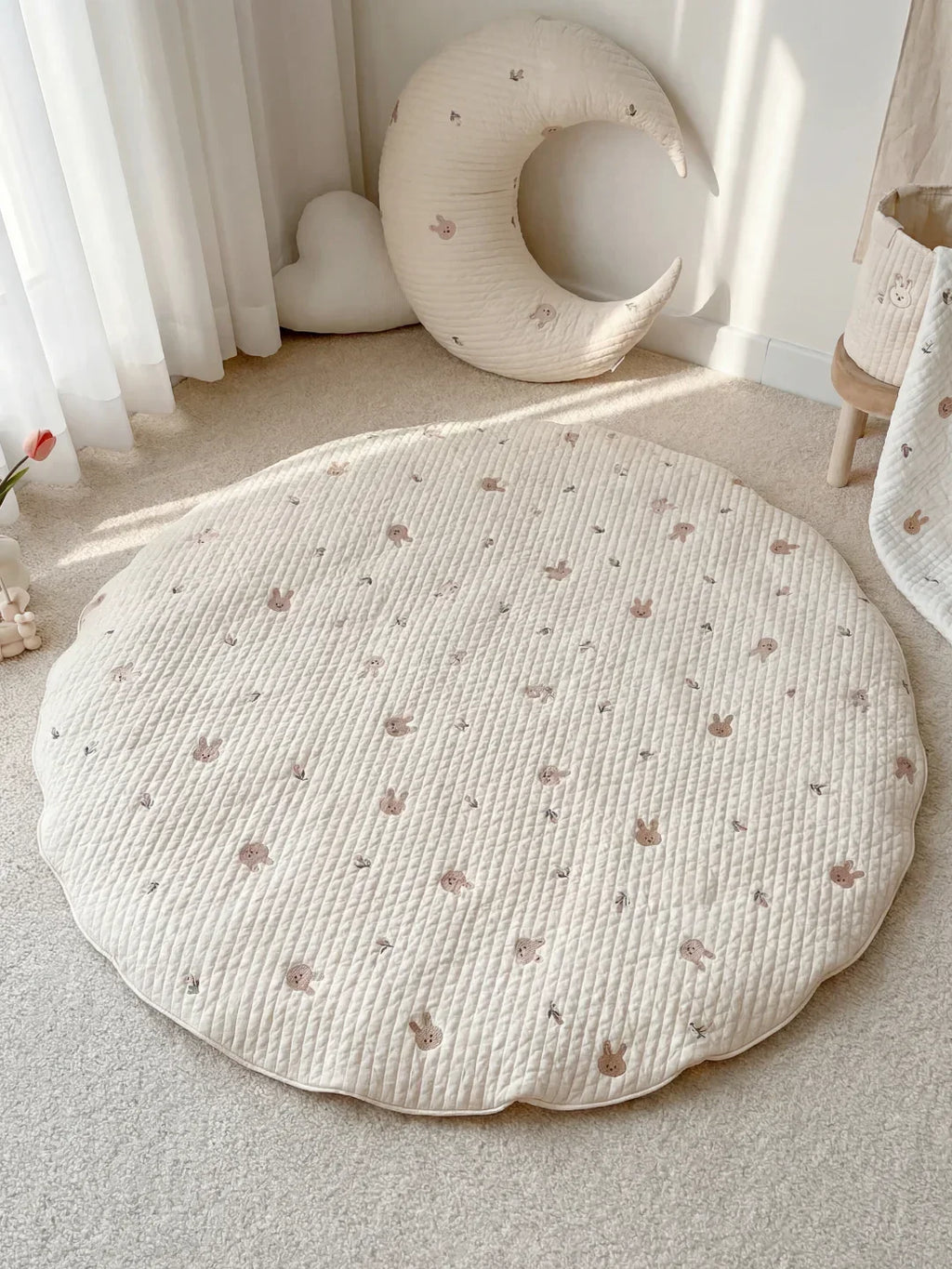 Quilted Cotton Baby Play Mat For Gentle Floor Play Sessions