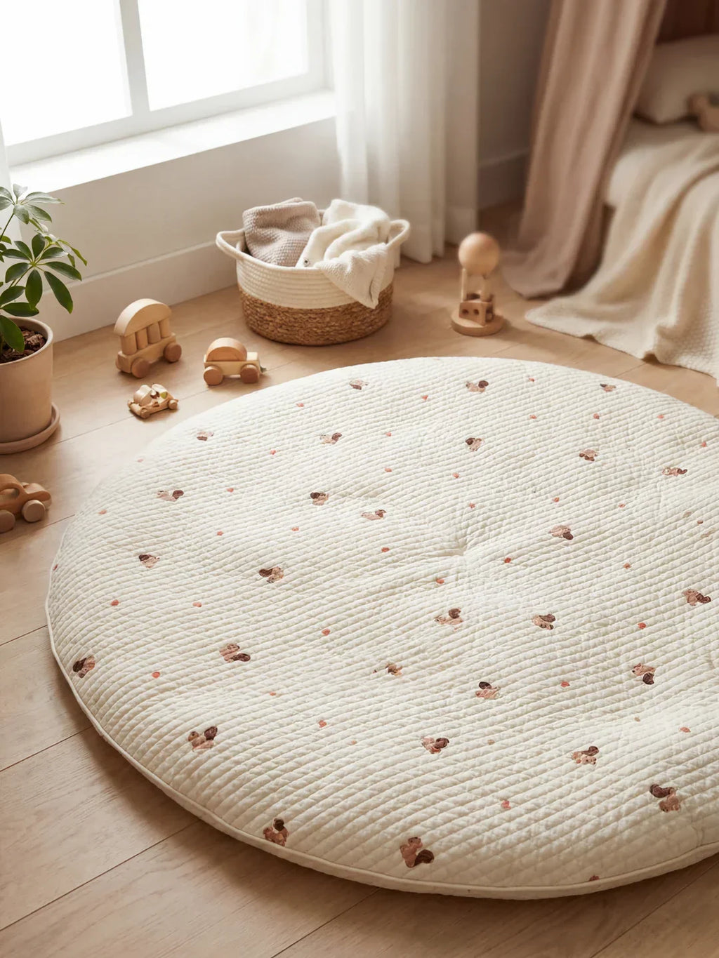 Quilted Cotton Baby Play Mat For Gentle Floor Play Sessions