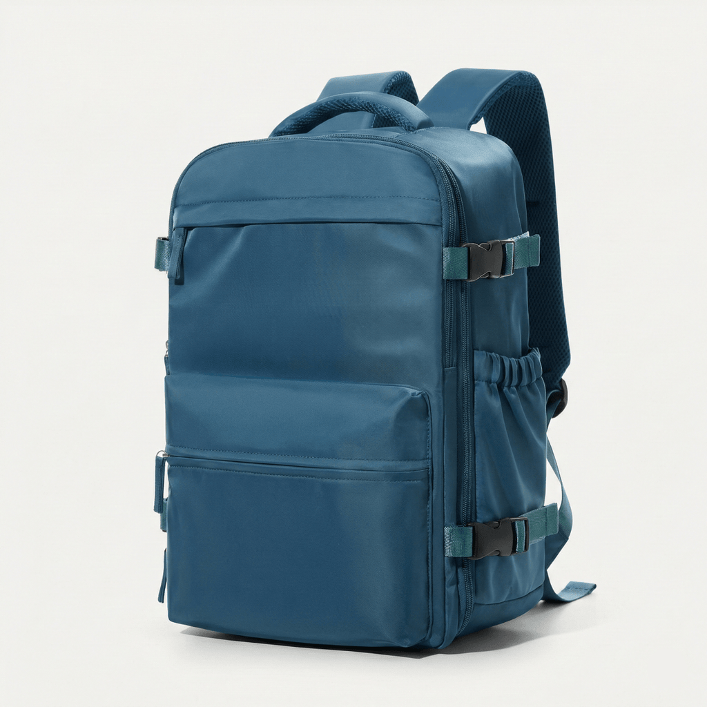 Travel Backpack With Vacuum Compression And Air Pump For Carry-On