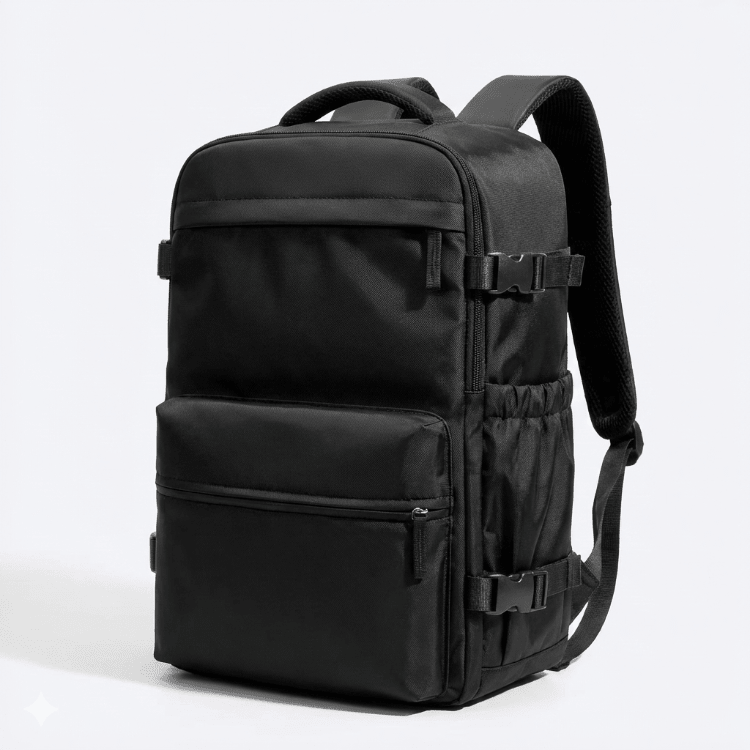 Travel Backpack With Vacuum Compression And Air Pump For Carry-On