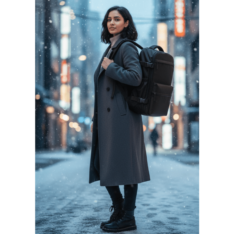 Travel Backpack With Vacuum Compression And Air Pump For Carry-On