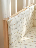 Reversible Cotton and Minky Baby Crib Bumper