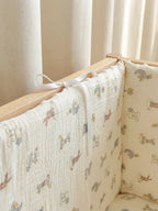 Reversible Cotton and Minky Baby Crib Bumper