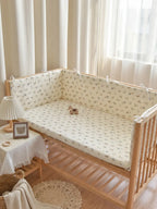 Reversible Cotton and Minky Baby Crib Bumper
