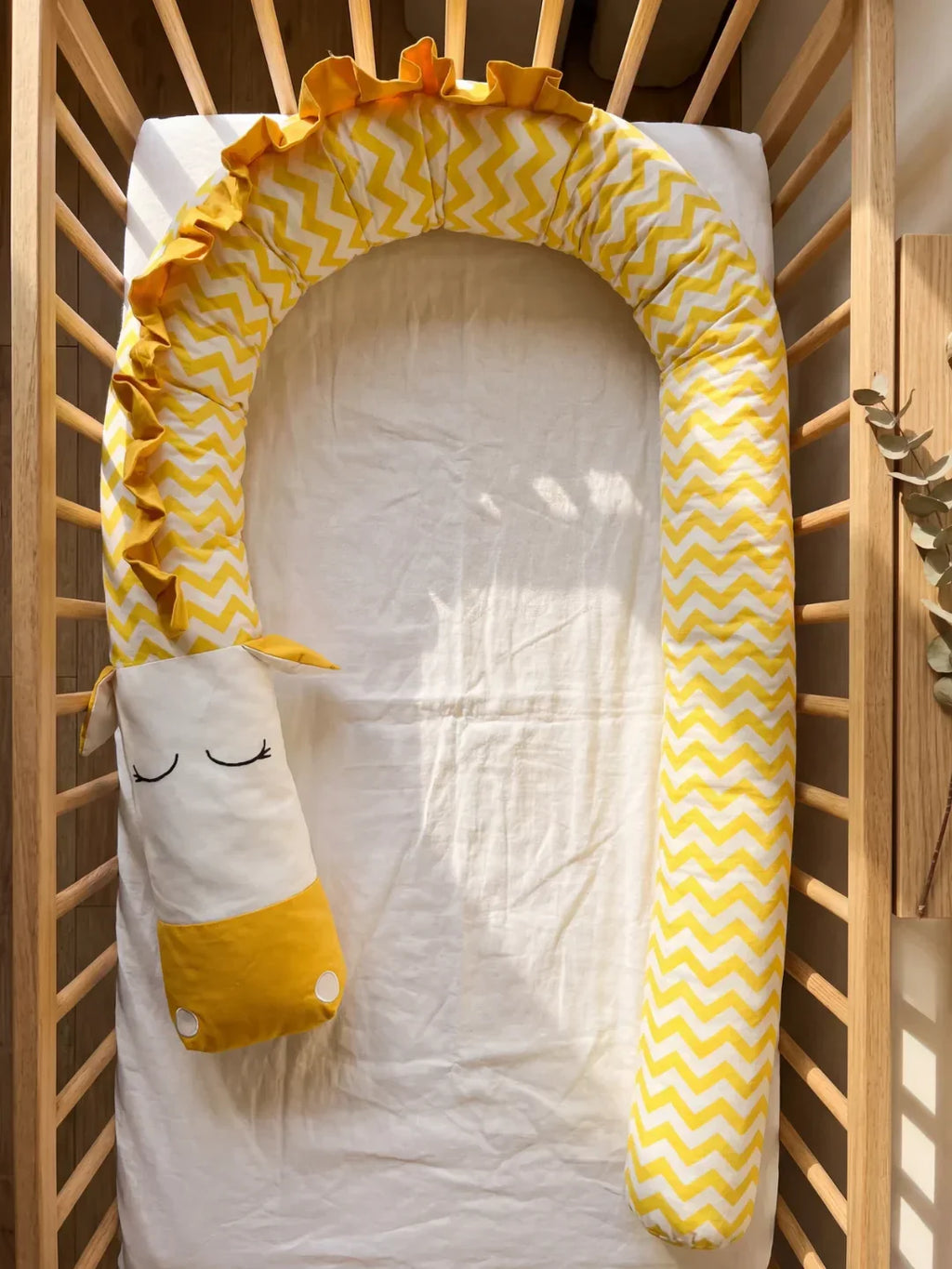Pelindung Katil Bayi Zebra Kapas Tulen Premium