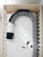 Pelindung Katil Bayi Zebra Kapas Tulen Premium