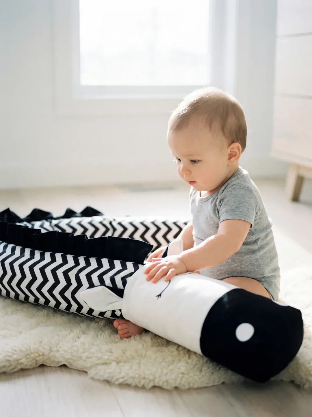 Pelindung Katil Bayi Zebra Kapas Tulen Premium
