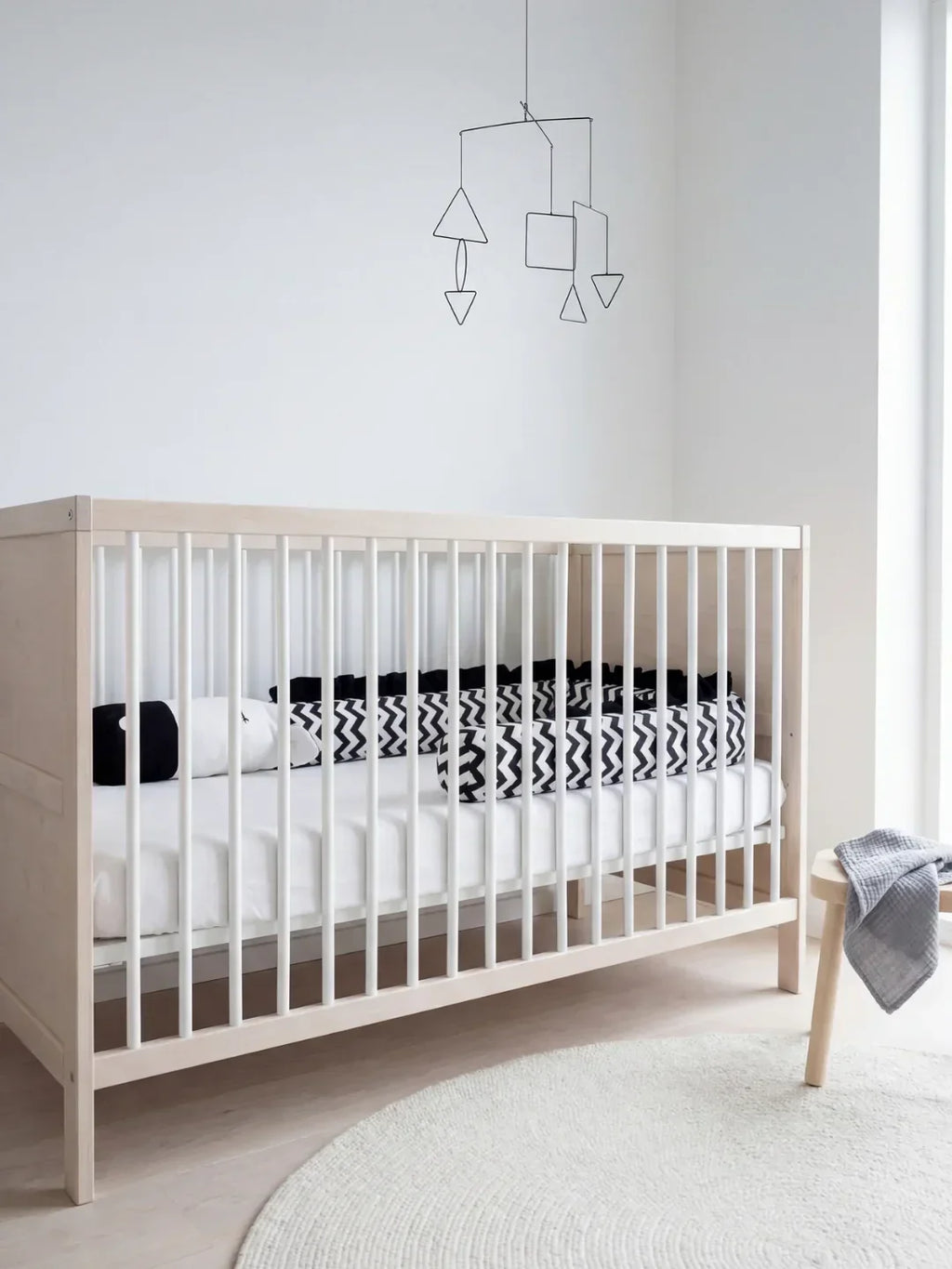 Pelindung Katil Bayi Zebra Kapas Tulen Premium