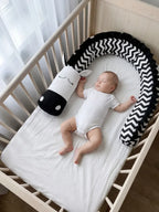Pelindung Katil Bayi Zebra Kapas Tulen Premium