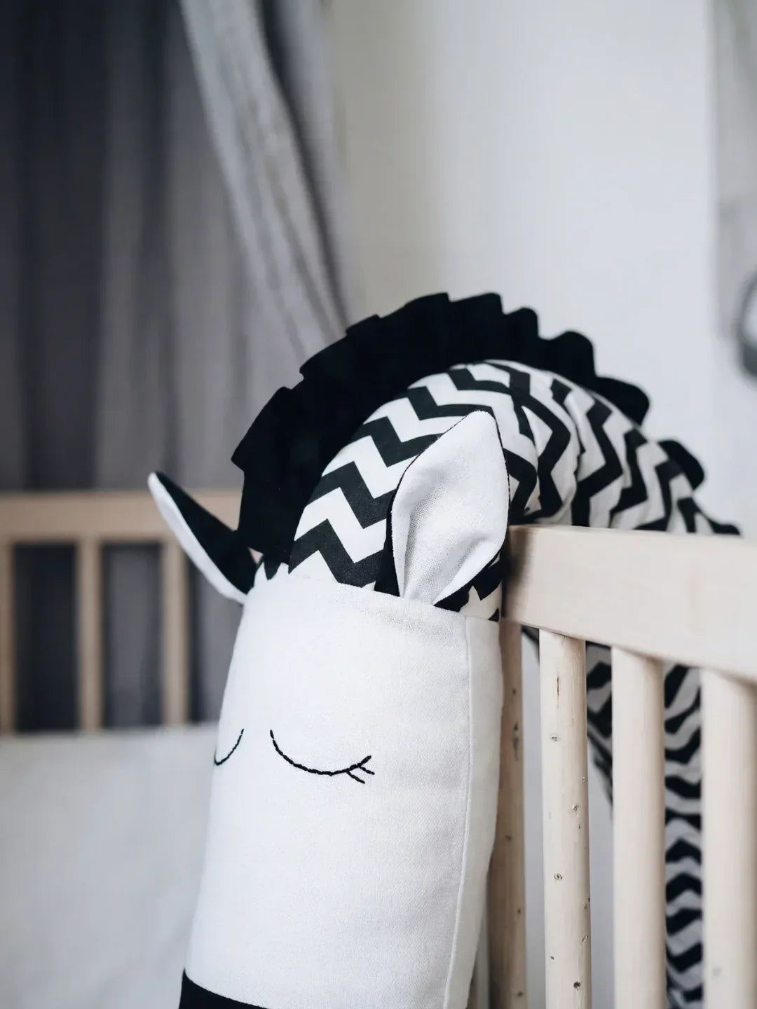 Pelindung Katil Bayi Zebra Kapas Tulen Premium