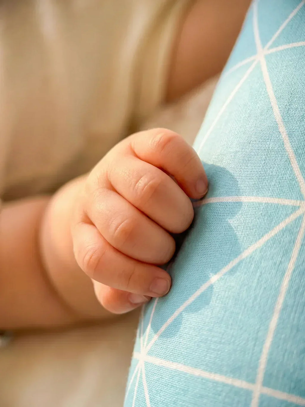 Washable Geometric Cotton Baby Crib Bolster