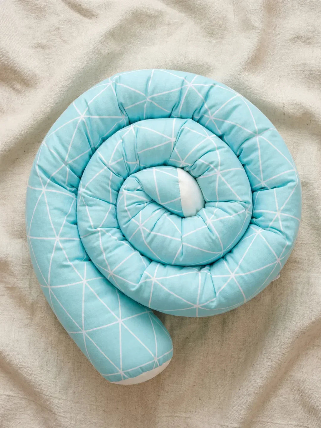 Washable Geometric Cotton Baby Crib Bolster