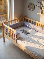 Washable Geometric Cotton Baby Crib Bolster