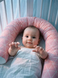 Washable Geometric Cotton Baby Crib Bolster