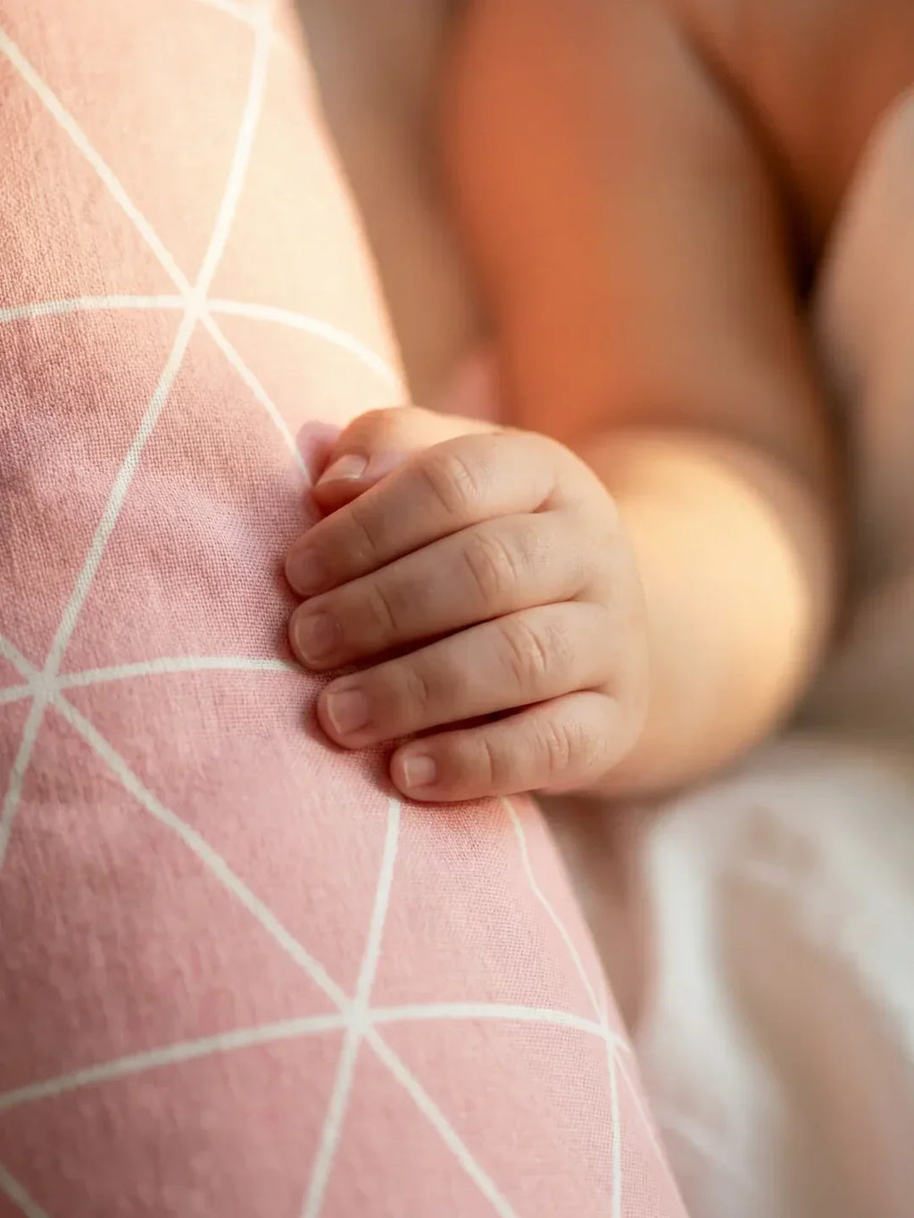 Washable Geometric Cotton Baby Crib Bolster