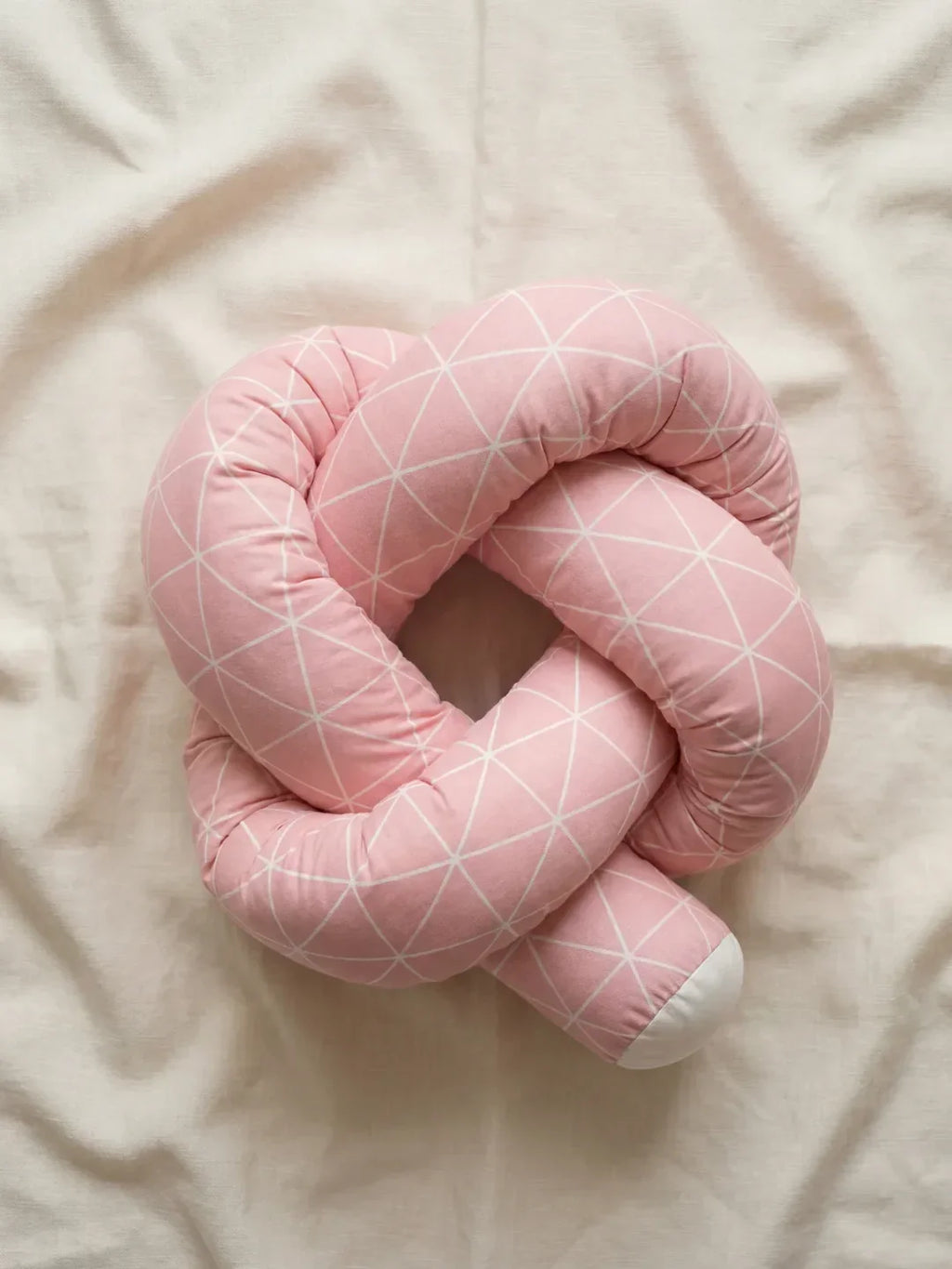 Washable Geometric Cotton Baby Crib Bolster