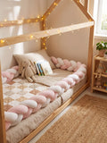 Premium Two-Tone Braided Baby Crib Bumper