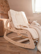 Scandinavian Wooden Baby Bouncer and Toddler Chair