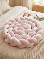 Premium Two-Tone Braided Baby Crib Bumper