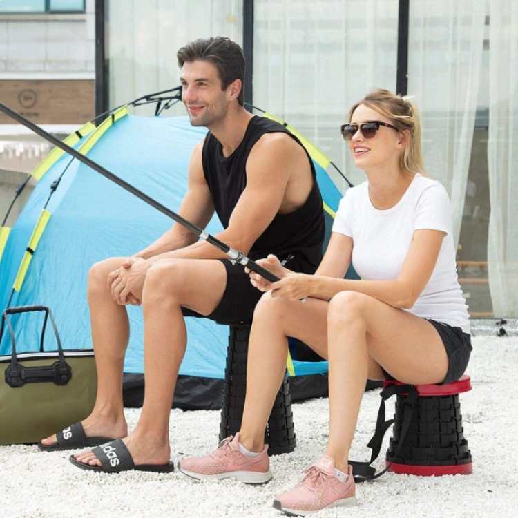 NomadFold 折りたたみスツール、高さ調節可能、軽量