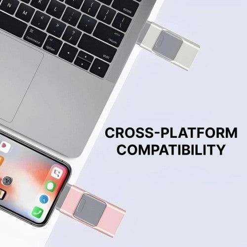 NexPort 128GB 4 az 1-ben USB meghajtó iPhone-hoz és Androidhoz