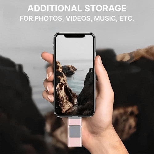 NexPort 128GB 4 az 1-ben USB meghajtó iPhone-hoz és Androidhoz