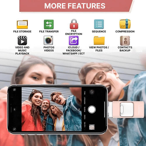 NexPort 128GB 4 az 1-ben USB meghajtó iPhone-hoz és Androidhoz