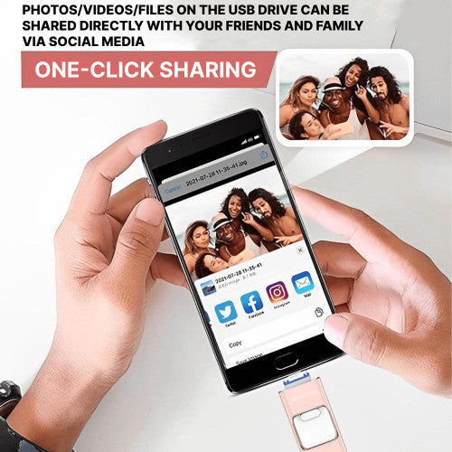 NexPort 128GB 4 az 1-ben USB meghajtó iPhone-hoz és Androidhoz