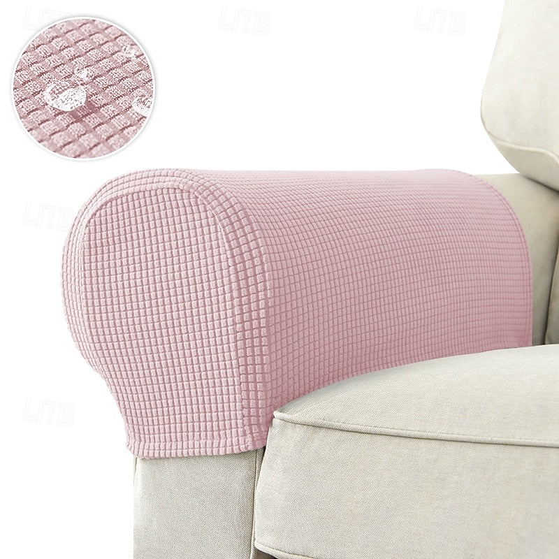 Stretch Armrest Covers – Spandex Covers for Chairs & Armchairs, Set of 2, Bordeaux