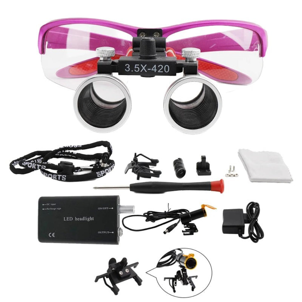 キレア 歯科用拡大鏡 充電式発光ダイオードライト付き