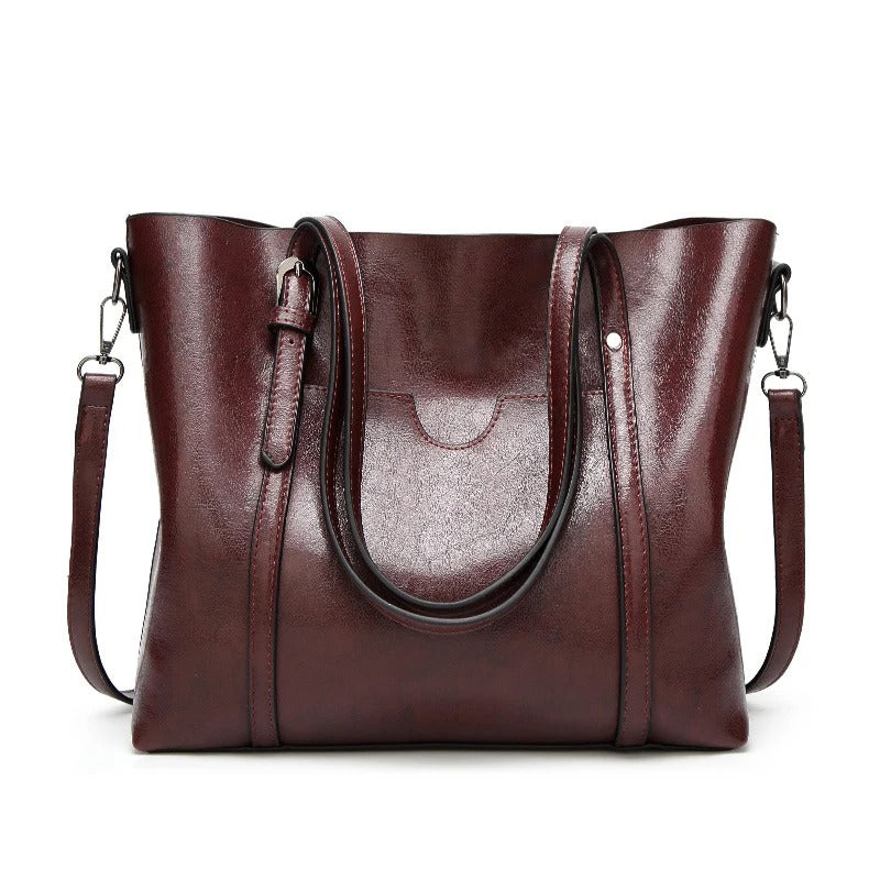 Stylish leather handbag with handcrafted details