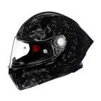 Casco de Fibra de Carbono para Ciclistas, Diseño Integral Ligero, Aprobado por DOT y ECE