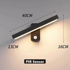 Luz de pared exterior con sensor de movimiento PIR Auron IP65, giratoria
