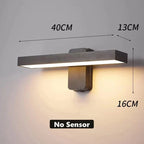 Luz de pared exterior con sensor de movimiento PIR Auron IP65, giratoria
