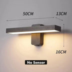 Luz de pared exterior con sensor de movimiento PIR Auron IP65, giratoria