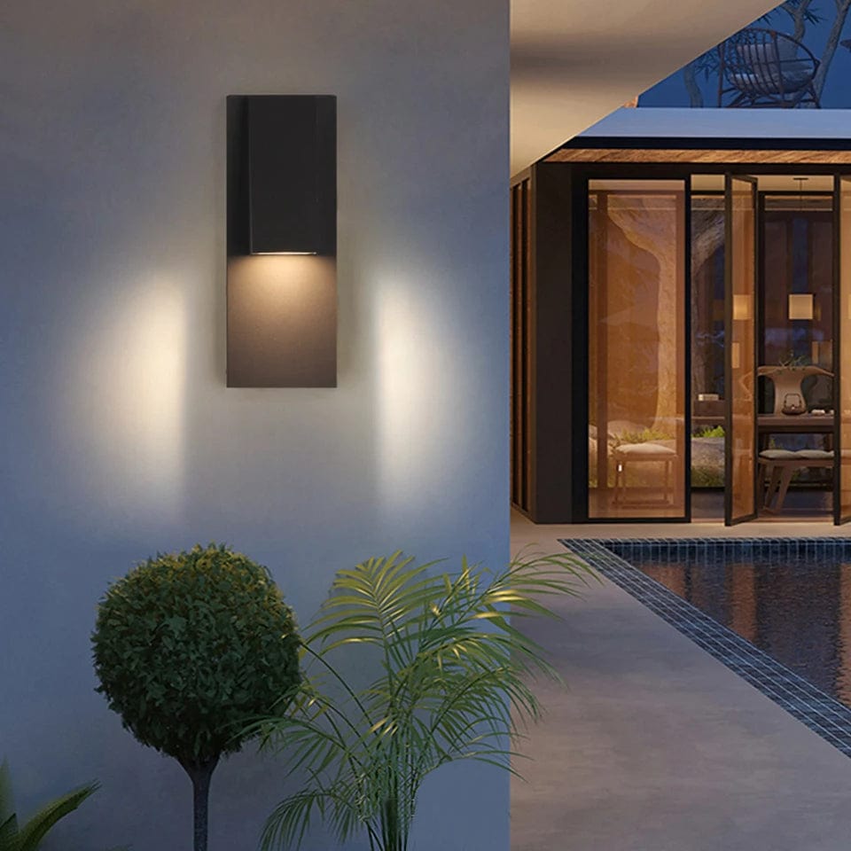 Kirrea Vintage Sort Vandtæt Udendørs LED Væglampe 18W