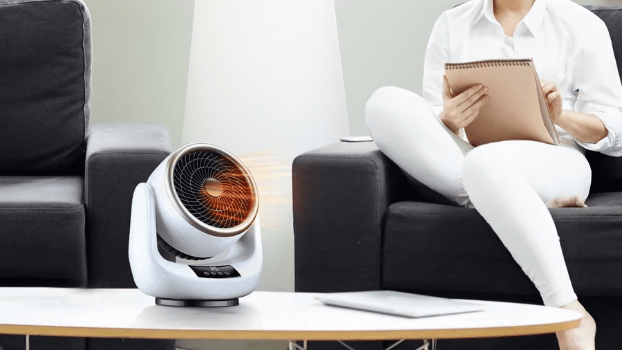 BreezeNova Bærbar Støjsvag Ventilator 360 Rotation Med Fjernbetjening