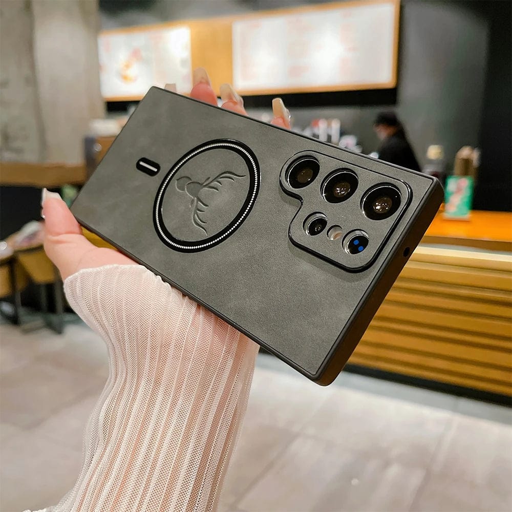 Samsung Galaxy nahkakotelo magneettisella langattomalla latauksella