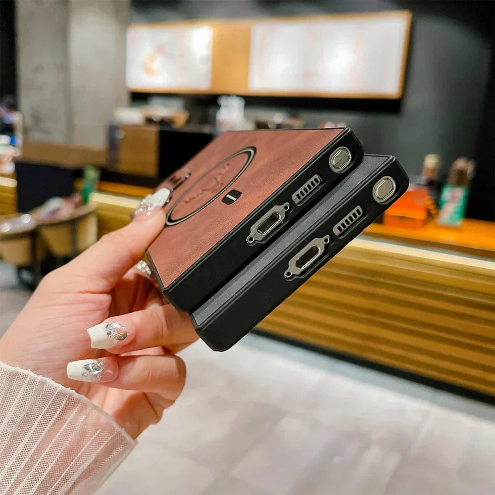 Samsung Galaxy nahkakotelo magneettisella langattomalla latauksella
