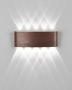 LumaVerde Woodgrain LED Outdoor Sconce Weather-Resistant