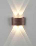 LumaVerde Woodgrain LED Outdoor Sconce Weather-Resistant