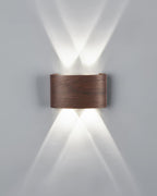 LumaVerde Woodgrain LED Outdoor Sconce Weather-Resistant