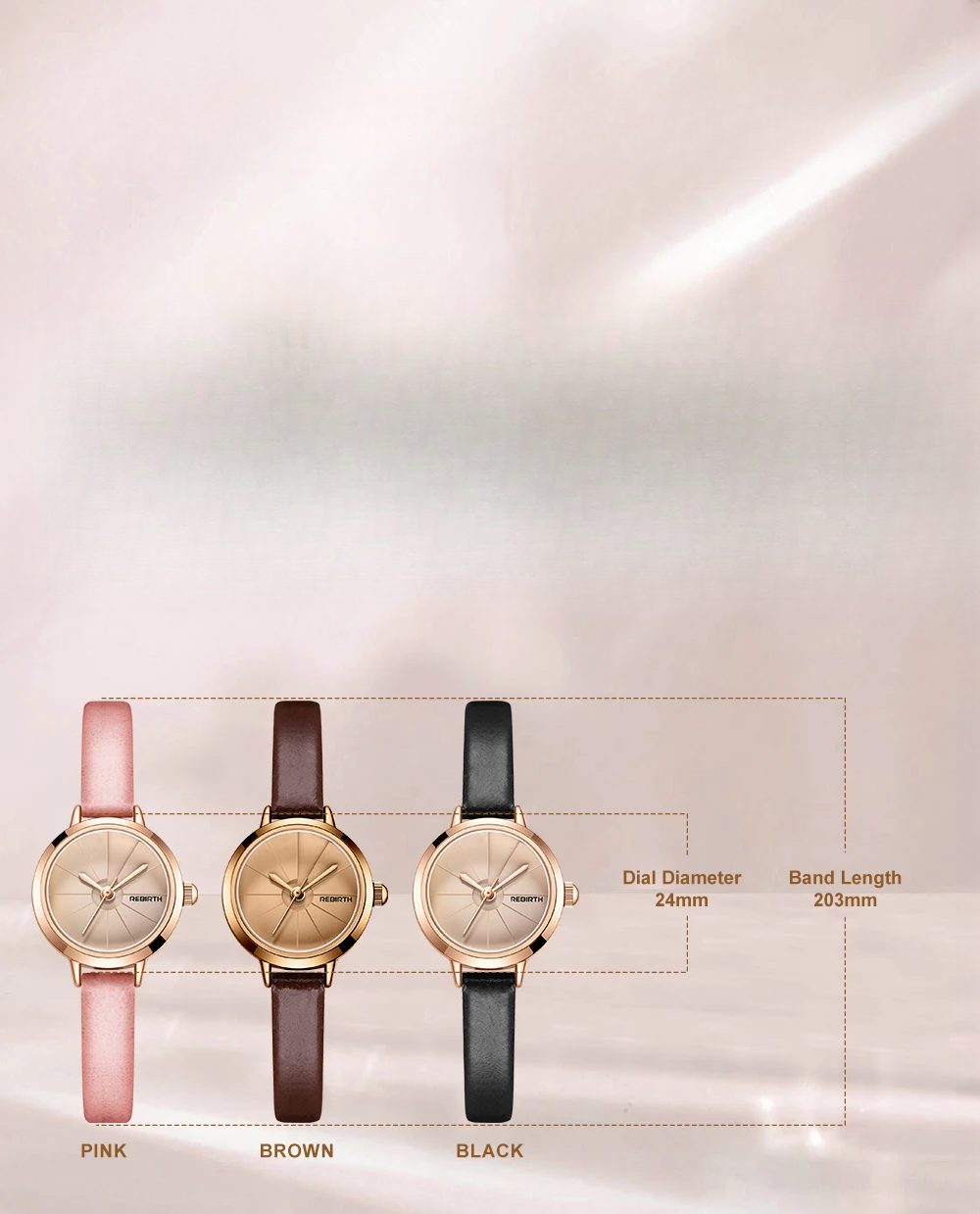 Montre vintage mini en cuir pour femmes | Petprovac