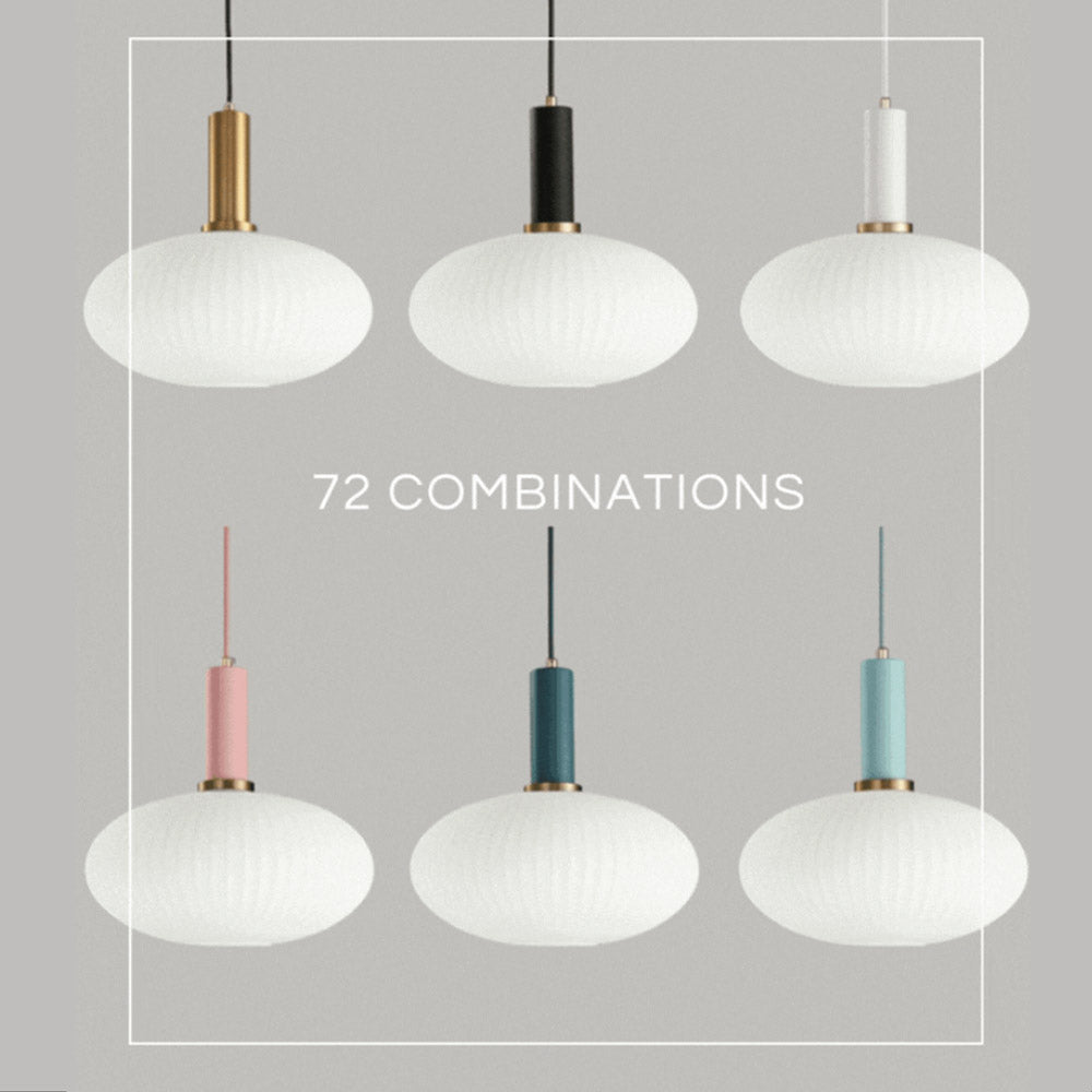 Nordic Fluted Glass Pendant Lamp for Modern Interiors