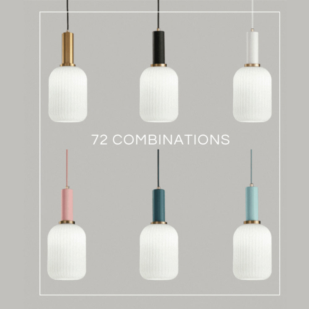 Nordic Fluted Glass Pendant Lamp for Modern Interiors