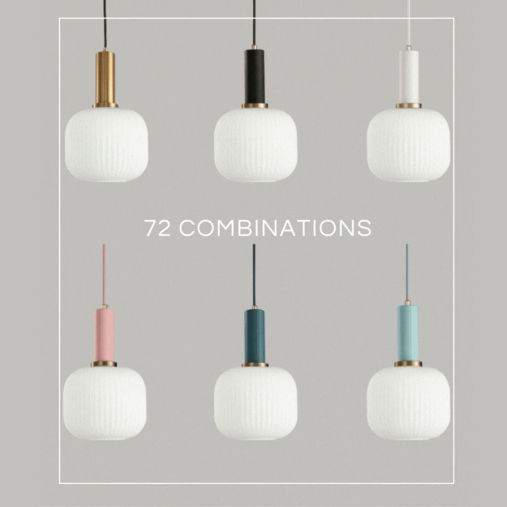 Nordic Fluted Glass Pendant Lamp for Modern Interiors
