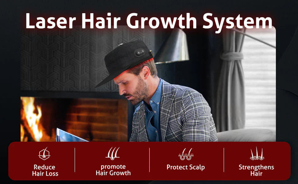 Wireless Laser Cap for Hair Regrowth – Red Light Therapy